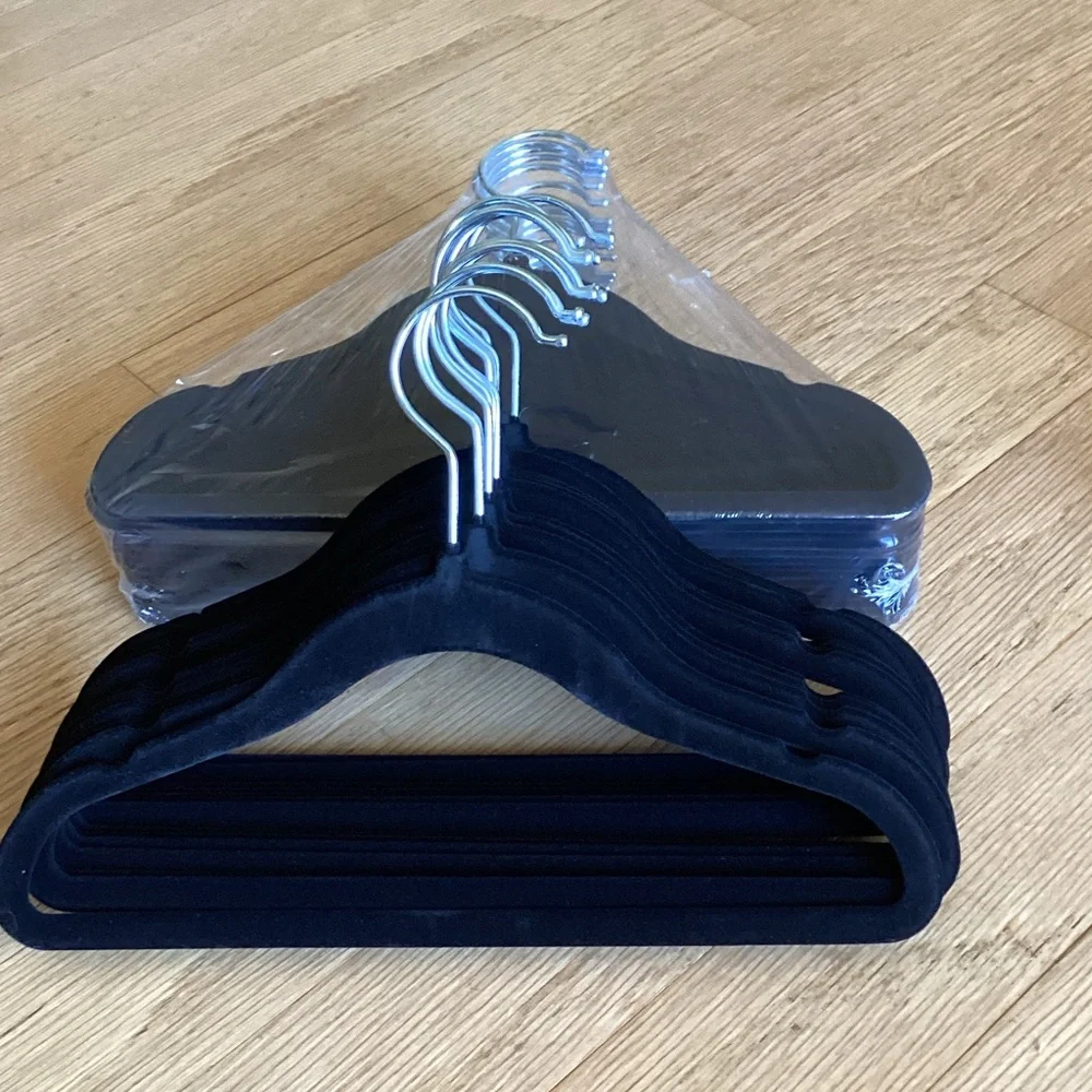 Childrens Small Black Velvet Hangers